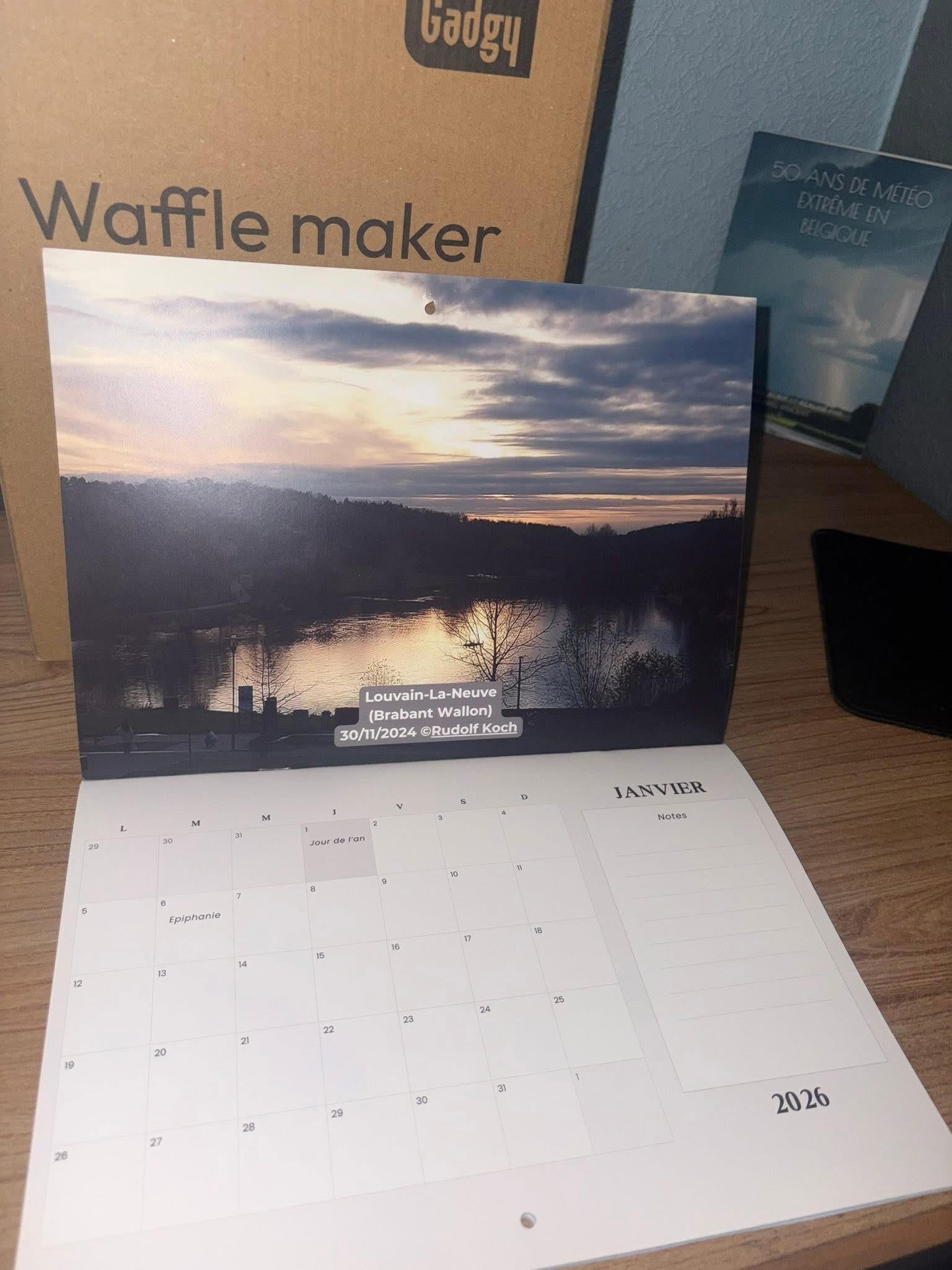 Calendrier 2026 — Boutique Météo Belge