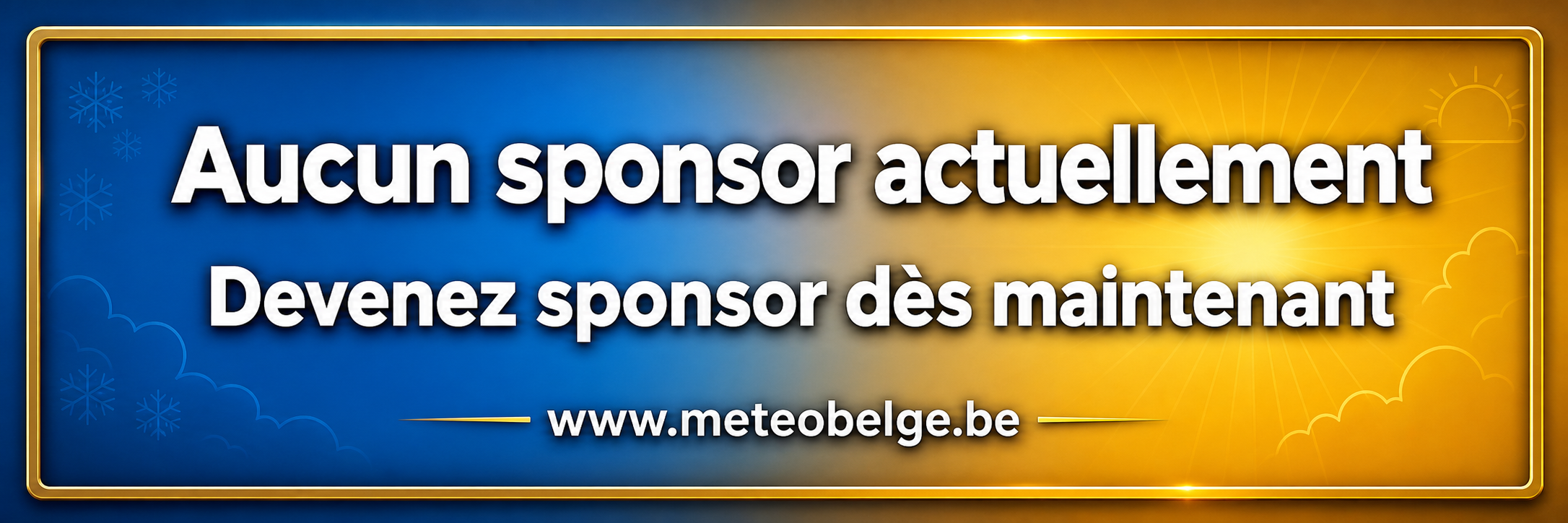 Devenez sponsor de Météo Belge