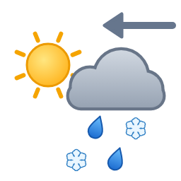 Averses de pluie et neige, ou arrivée de pluie et neige mêlées — Dag
