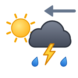 Averses orageuses, ou arrivée de pluies orageuses — Dag