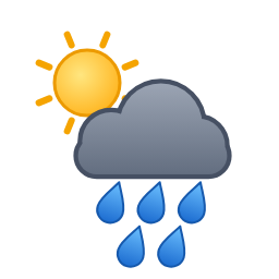 Fortes averses ou pluie forte intermittente — Dag