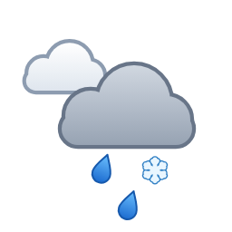 Pluie et neige mêlées intermittentes, ou averses — Dag