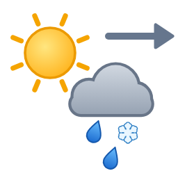 Pluie et neige mêlées s'espaçant, ou averses — Dag