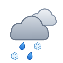 Pluie et neige mêlées — Dag