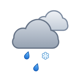 Pluie faible et neige mêlées — Dag