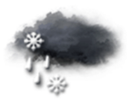 Pluie forte et neige mêlées intermittentes, ou fortes averses — Tag