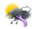 Pluie orageuse s'espaçant, ou averses — Tag