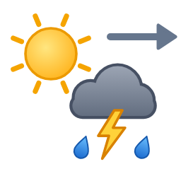 Pluie orageuse s'espaçant, ou averses — Dag