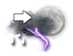 Averses orageuses, ou arrivée de pluies orageuses — Nacht