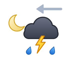 Averses orageuses, ou arrivée de pluies orageuses — Nacht