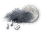 Averses ou intermittence de pluie et neige mêlées — Nacht