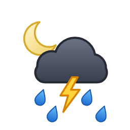 Averses ou pluies orageuses — Nacht