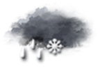 Pluie et neige mêlées intermittentes, ou averses — Nacht