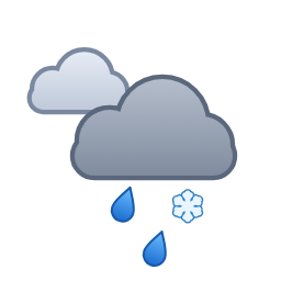 Pluie et neige mêlées intermittentes, ou averses — Nacht