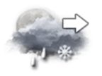 Pluie et neige mêlées s'espaçant, ou averses — Nacht