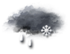 Pluie et neige mêlées — Nacht