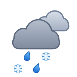Pluie et neige mêlées — Nacht