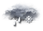 Pluie faible et neige mêlées — Nacht