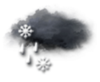 Pluie forte et neige mêlées intermittentes, ou fortes averses — Nacht