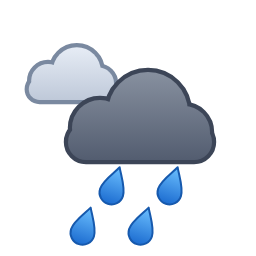 Pluie forte intermittente ou fortes averses — Nacht