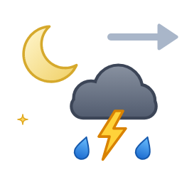 Pluie orageuse s'espaçant, ou averses — Nacht