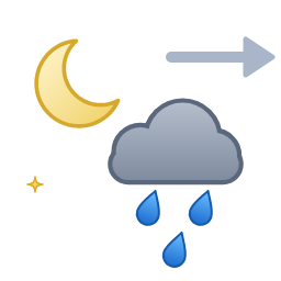 Pluie s'espaçant, ou averses — Nacht
