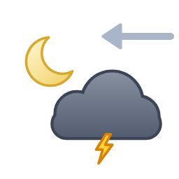 Se couvrant, tendance orageuse — Nacht
