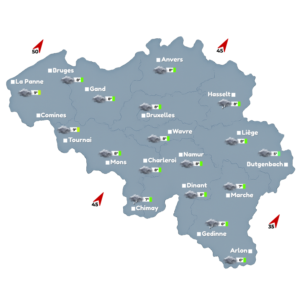 Prévisions météo du Dimanche 7 Décembre 2025 nuit